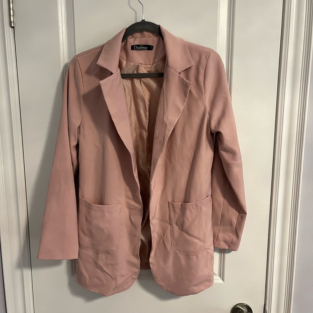 Pink work blazer